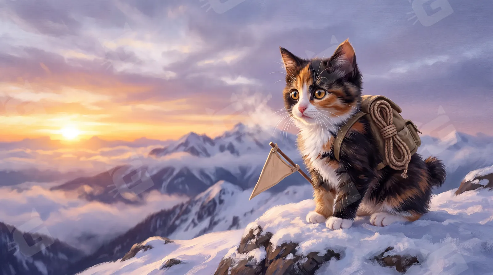 Calico Climbs the Clouds