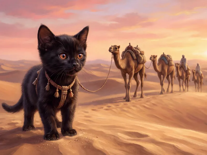 Sheikh Meow-hammed's Caravan Cat