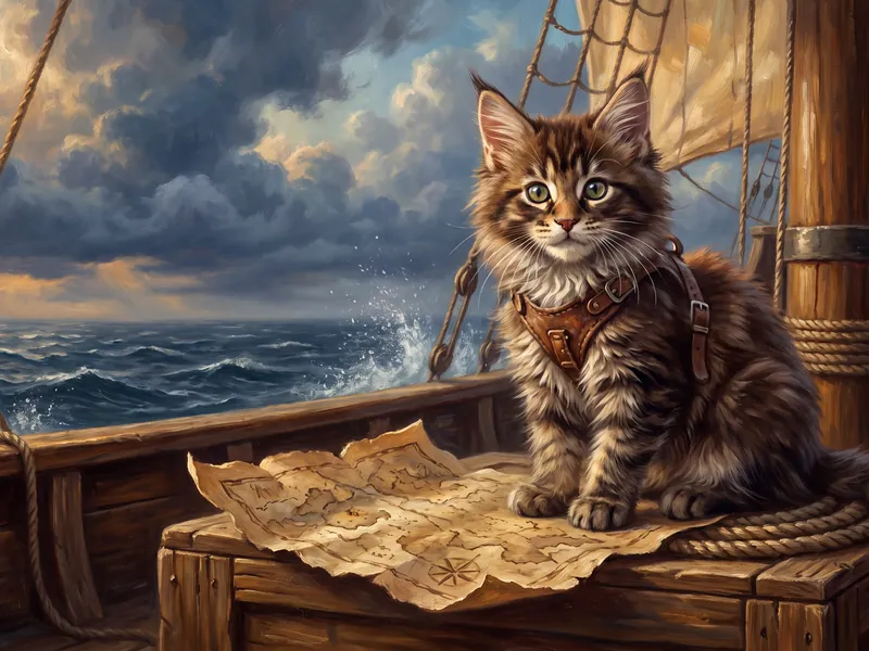 Maine Coon Marauder's Sea Chart
