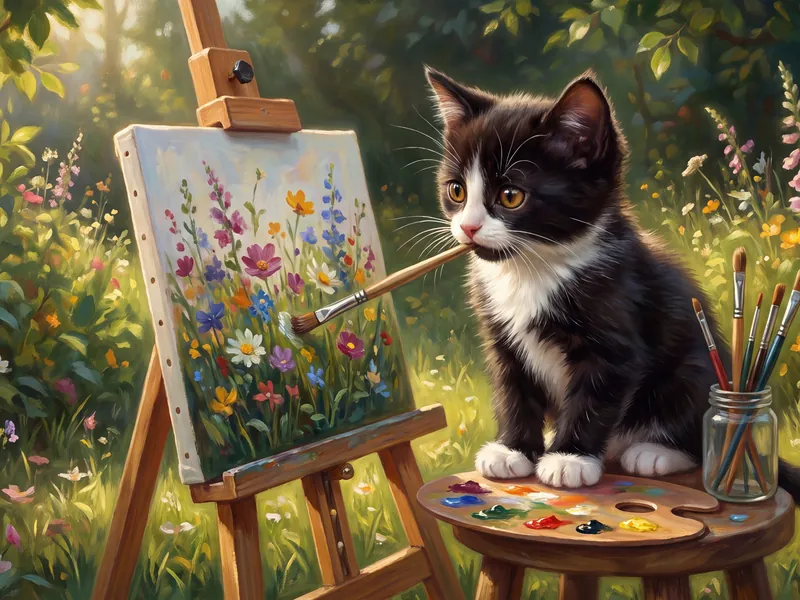 Little Da Vinci - Brush in Mouth