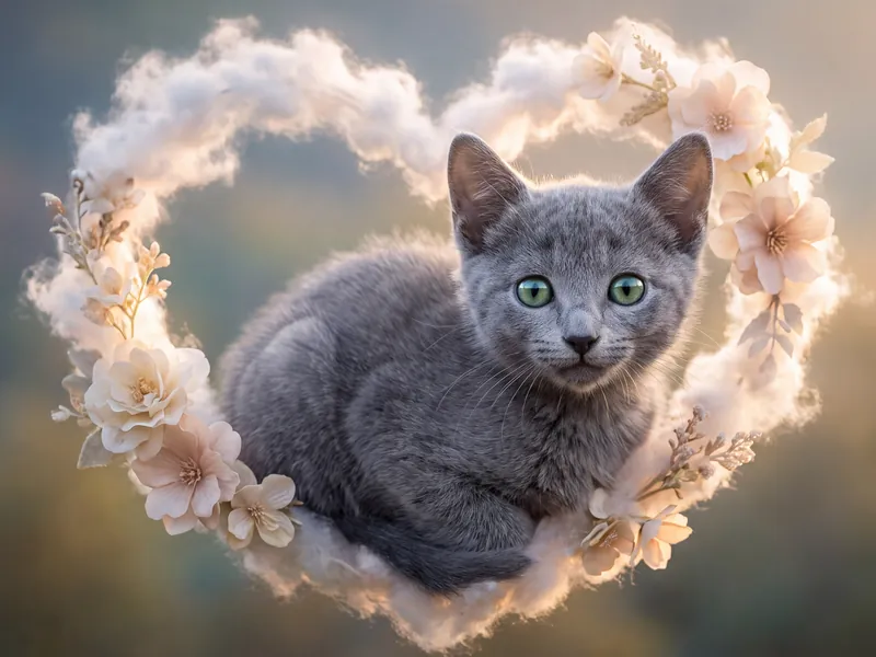 Emerald Eyes in a Heart of Petals